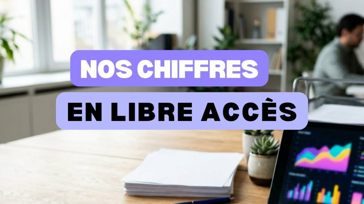 Graphiques et tableaux de résultats imprimés sur un bureau, licence de données tdah.io